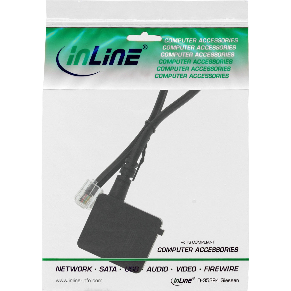 Adaptador Inline Tae Rj11 6p4c Macho A Tae-F Hembra 0,2m