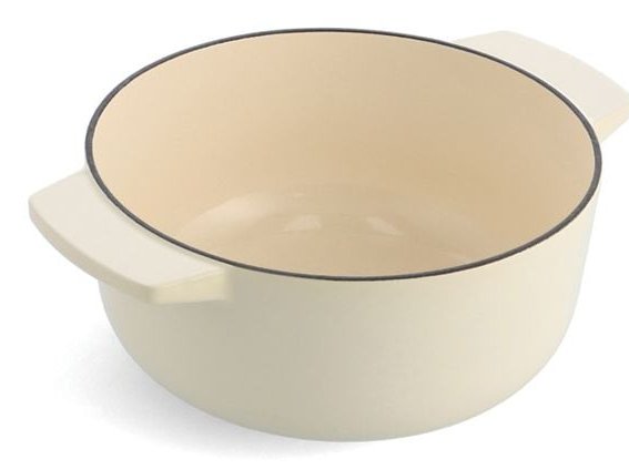 Kitchenaid Bräter Mit Deckel Gusseisen 22cm, Creme