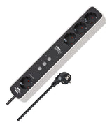 Brennensilla Connect Ecolor Wlan Steckdosenleiste 4-Fach (Blanco/Negro, 1,5 M Cable, Sprachsteuerung, Timer, App) 1153240627