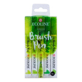 Talens Ecoline Rotuladores Brush Pen Punta Pincel Estuche De 5 Verde