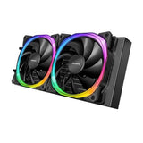 Antec Vortex 240 Argb Aio Liquid Cpu Cooler, Universal Socket, 240mm Radiator, Pwm 2000rpm Fusion Argb Cooling Fans, Addressable Rgb Led Lighting With Suspended Spiral Pump Head Design