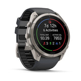 Garmin Fenix 9 Pro Titanio Con Correa De Silicona En Gris Smartwatch 51mm