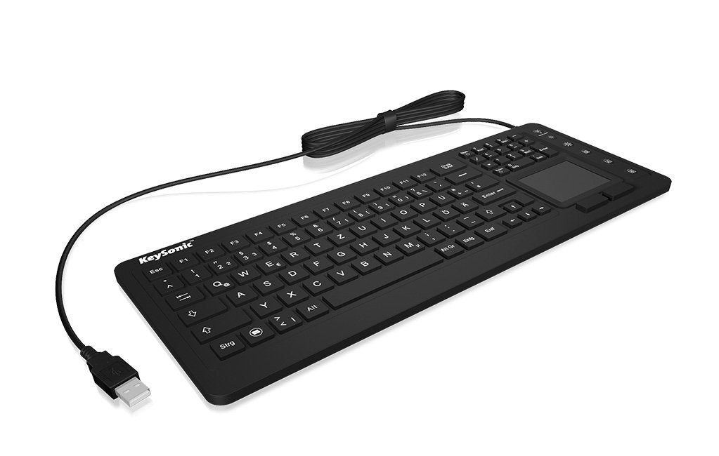 Keysonic Ksk-6231inel Icybox Keysonic Keyboard Waterproof, Touchpad, Usb, Industrial Ip68, Black