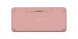 Teclado Inglés Logitech Pebble Keys 2 K380s Rf Wireless + Bluetooth Qwerty Internacional De Ee.Uu. Rosa