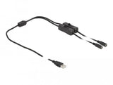 Delock Cable Usb Typ-A Macho A 2 X Dc 5,5 X 2,1 Mm Hembra 1 M