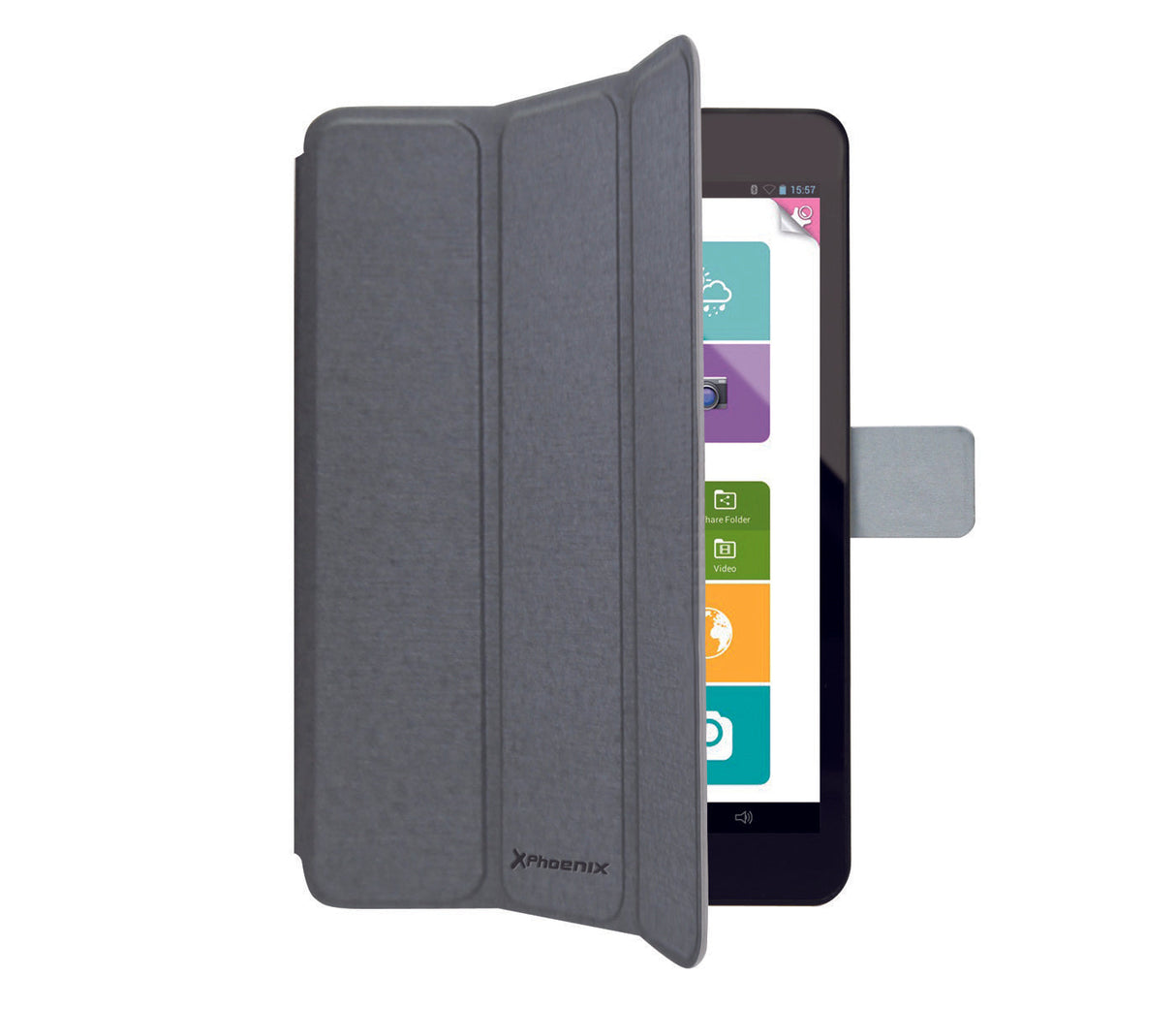 Funda Cover Case Phoenix Para Tablet / Ipad Mini 2-4 Aprox De 7.5 A  Material Tipo Skay Gris