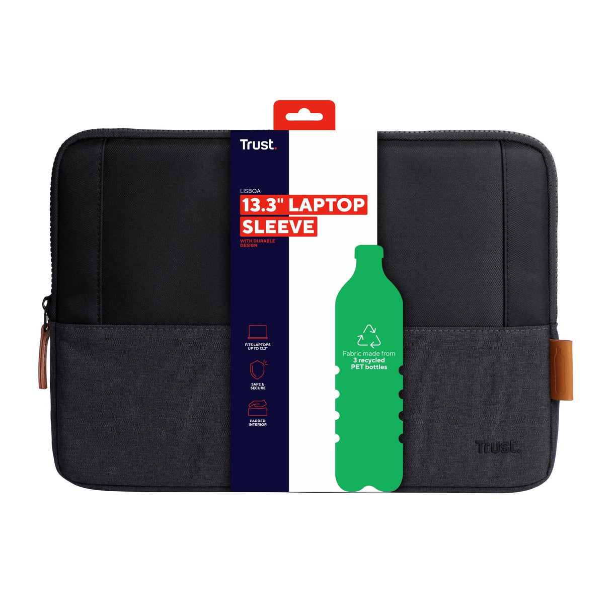 Funda Trust Lisboa Para Portátiles Hasta 13.3' Negra
