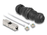 Delock 67045 Cable Conector Lsa A Lsa Cat.6a Ip68 Resistente Al Polvo Y Al Agua Negro