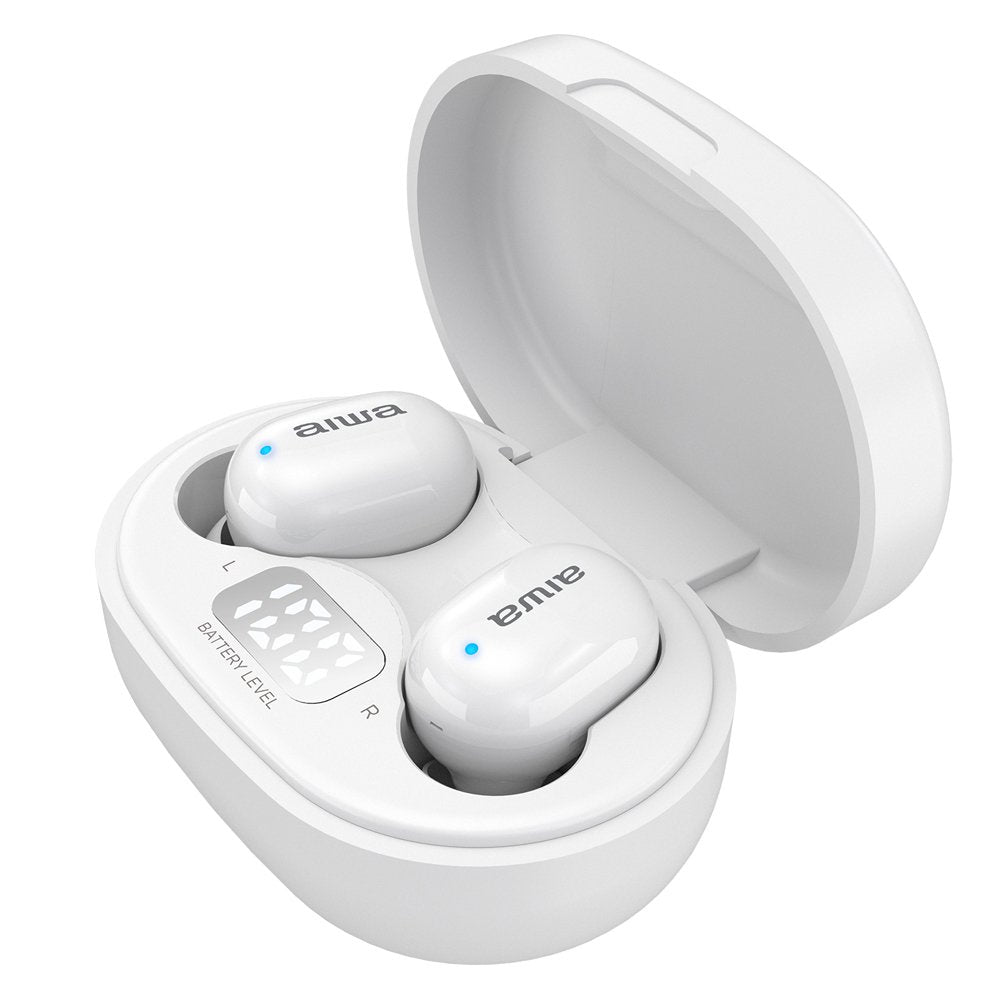 Auriculares Micro Aiwa Ebtw-150wt Blanco Bluetooth/Tactil/Estuche Carga/Pantalla Led/2xmic Ebtw-150wt
