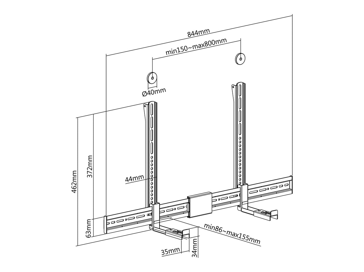 Soporte Para Barra De Sonido Universal Equip Multiinstalacion