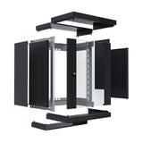 Armario De Pared X-Rack De 19" Con Puerta De Vidrio De 400-600 Mm, 15u, Color Negro.