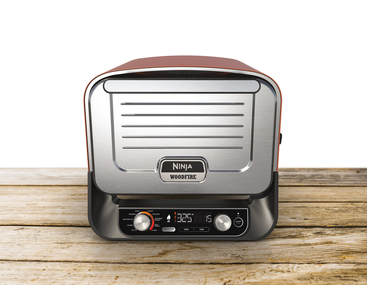 Ninja Woodfire Horno Eléctrico De Exterior 8 En 1, Bandeja Pro-Heat ,Oo101eu