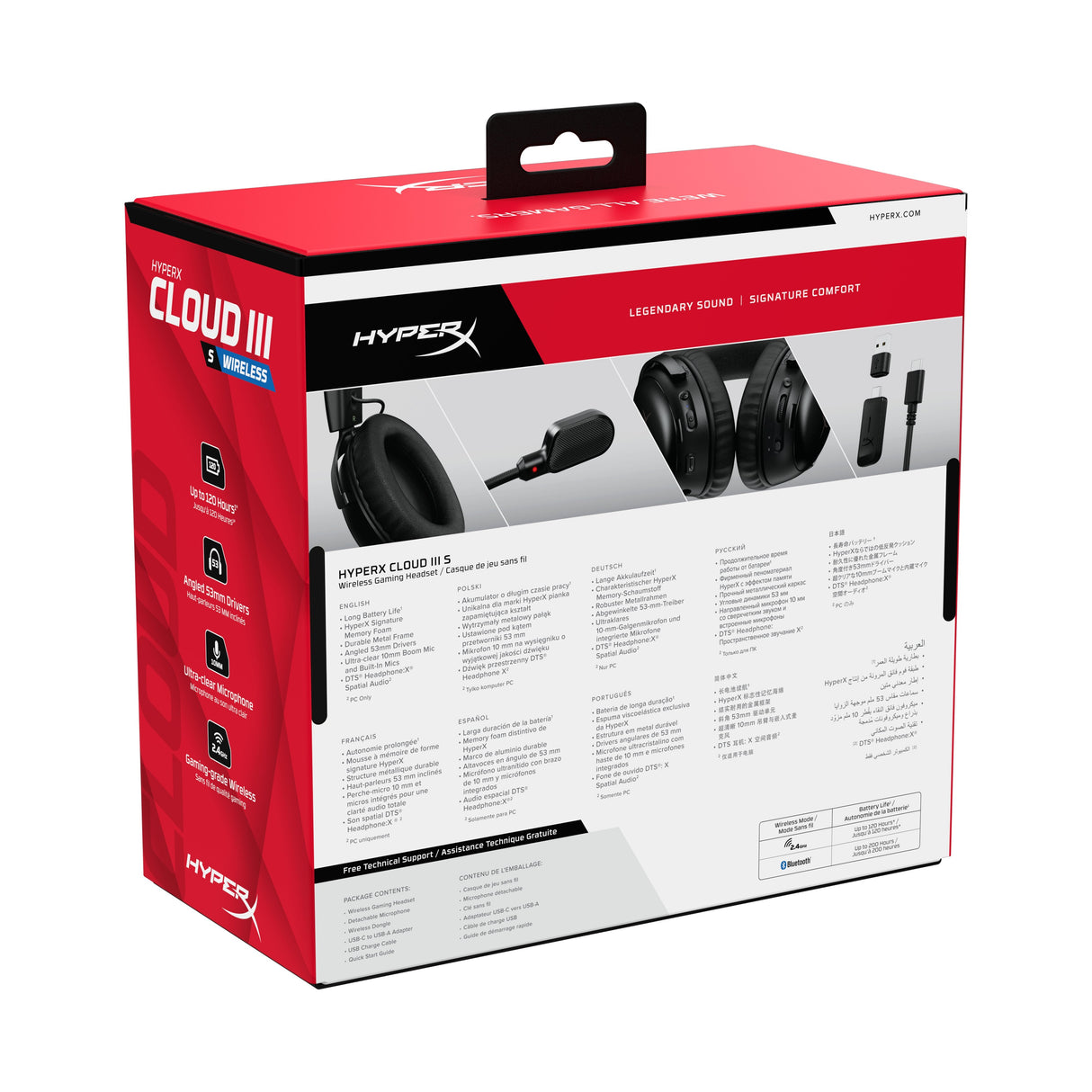 Hyperx Auriculares Inalámbricos Cloud Iii S: Auriculares Gaming (Color Negro-Rojo)