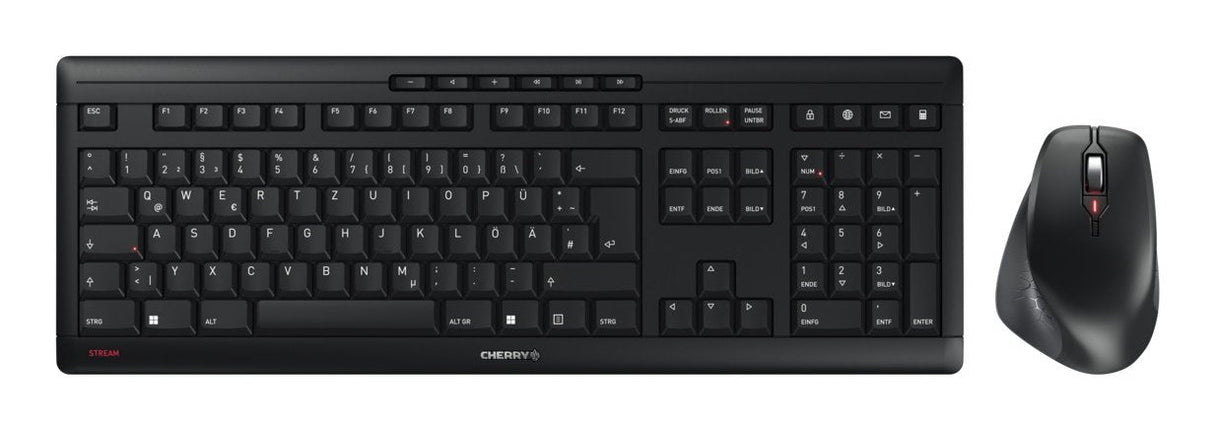 Cherry Stream Desktop Comfort, Juego De Escritorio Negro, Diseño De, Tecnología De Tijera Cherry Sx Jd-8550de-2