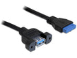EAN 4043619831180 - DeLOCK 0.5m USB 3.0 F/F cable USB 0,5 m USB A IDC Negro imagen 1