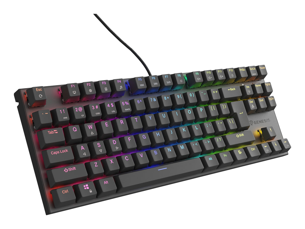 Genesis Thor 303 Tkl Rgb Mechanical Gaming Keyboard, Outemu Brown Switch, Us Layout, Wired, Black