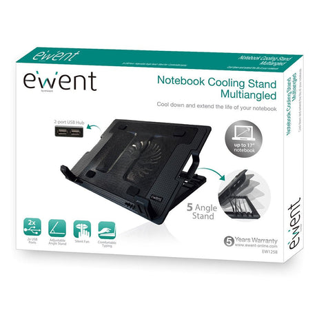 EAN 8032958189997 - Ewent EW1258 almohadilla fría 43,2 cm (17") 1000 RPM Negro imagen 2