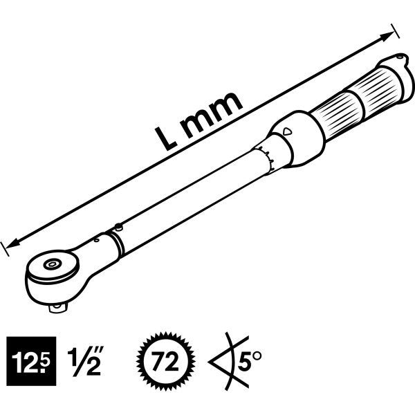 Vigor V3899 V3899 Llave Dinamométrica 1/2" (12.5 Mm) 60 - 320 Nm