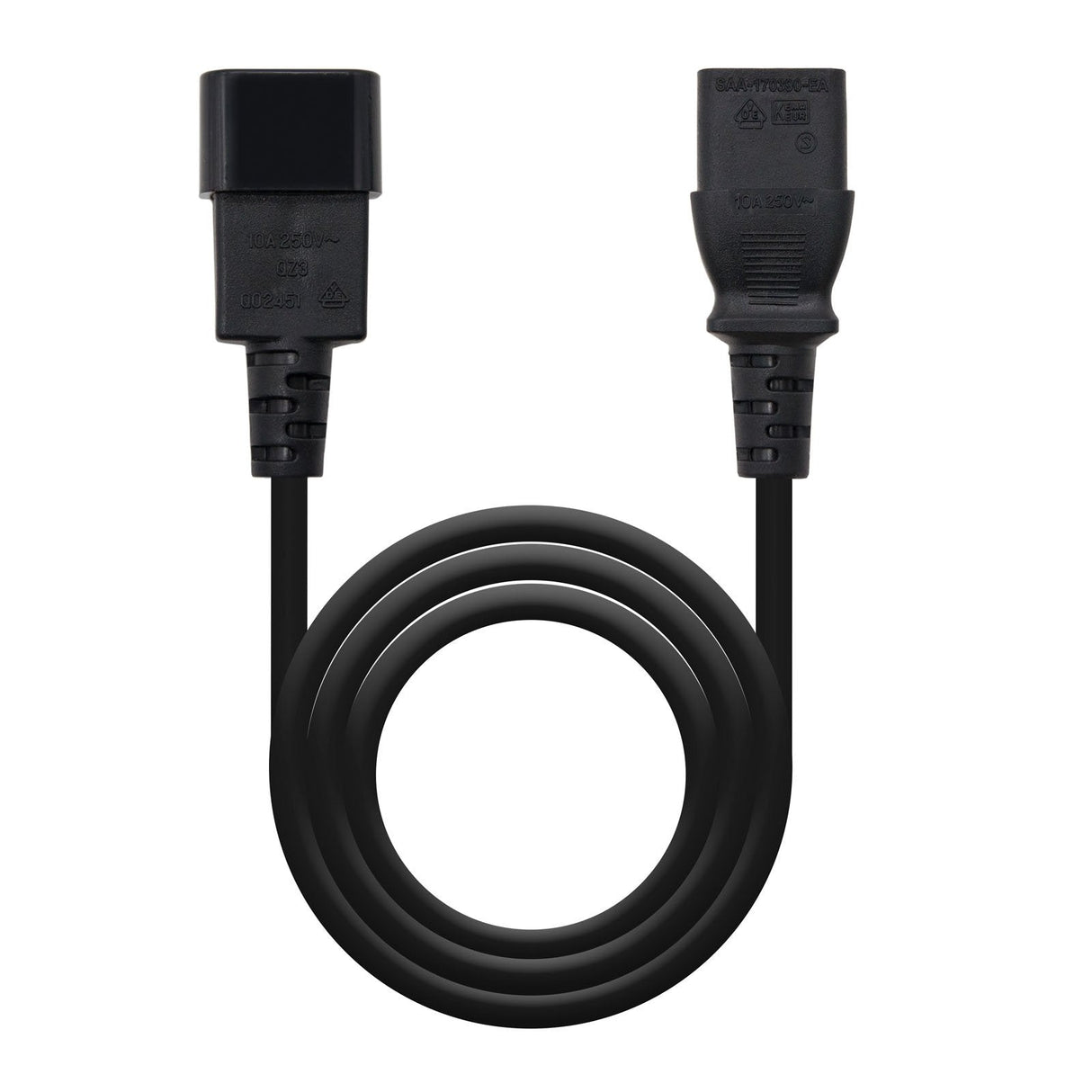 Nanocable Cable De Alimentacion Cpu C13 Hembra A C14 Macho 3m - Negro