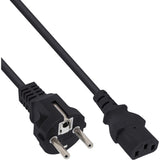 Inline 45er B-Pack Cable De Alimentación - Schutzkont. Recto / Kaltgerätest. C13 - 1m