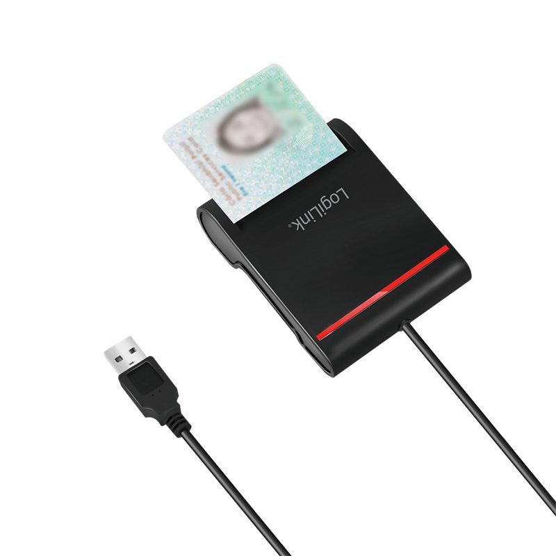 Lector De Tarjetas Externo Logilink Dni Criptograficas/Negro Cr0047