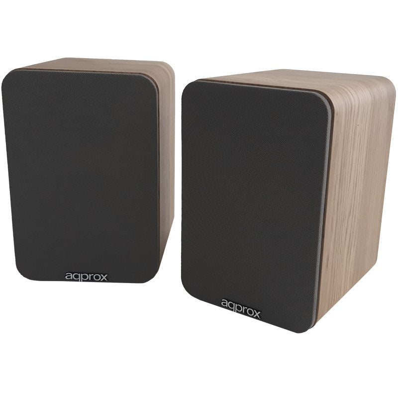 Approx Altavoces Autoamplificados 60w Rms Bluetooth 5.0 - Carcasa De Madera - Rca, Optical, Coaxial, Usb - Incluye