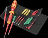 Wera Kraftform Kompakt Vde 15 Torque Extra Slim 1 Buscador De Herramientas, 15 Piezas, Destornillador Rojo/Amarillo, Incluido Mango Dinamométrico, Hojas Intercambiables Vde 5006605001