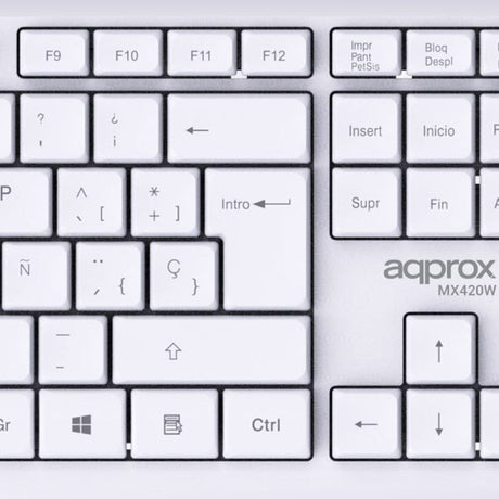 EAN 8435099535294 - Approx APPMX420W teclado Ratón incluido Hogar / Oficina RF inalámbrico QWERTY Español Blanco imagen 5