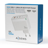 Aisens Cargador Gan 100w - 2xusb-C Pd3.0 Qc4.0 Qc5.0 - 1xusb-A Qc3.0 - Blanco