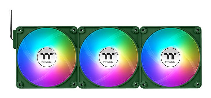 Ventilador De Refrigeración Para Pc Thermaltake Ct140 Ex Reverse Argb Sync, Color Verde Carrera, Paquete De 3, 140 Mm Cl-F230-Pl14rg-A