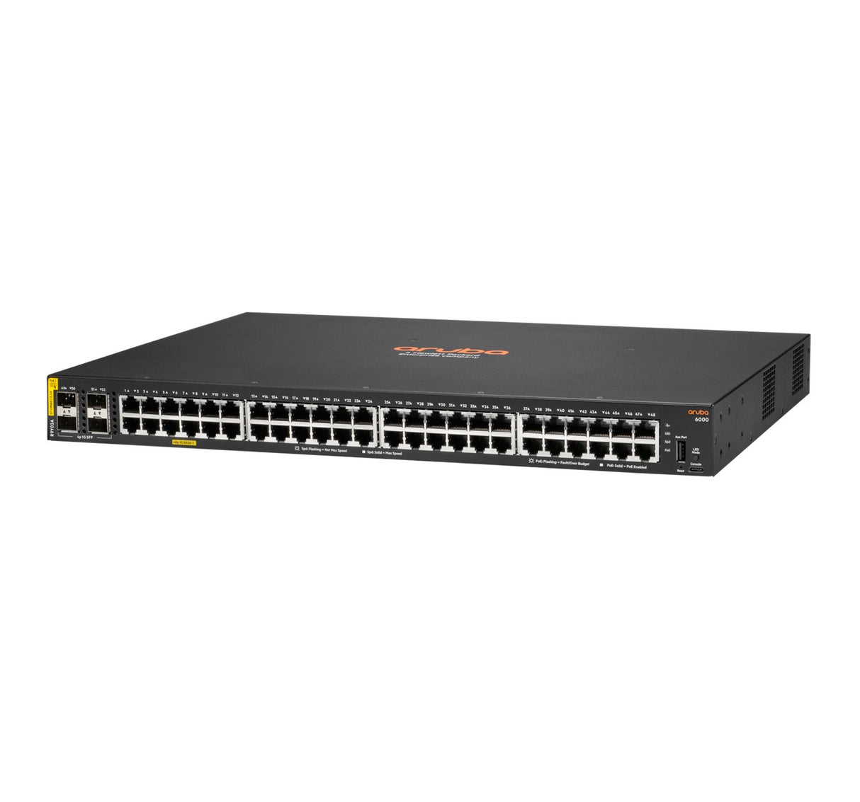 EAN 190017612034 - HPE Aruba Networking CX 6000 48G Class4 PoE 4SFP 740W Gestionado L3 Gigabit Ethernet (10/100/1000) Energía imagen 2