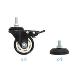 Tooq Soporte De Pantalla De Suelo Con Ruedas 60"-105" - Bloqueo De Ruedas - Sistema Antirrobo - Gestion De Cables -