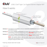 EAN 8719214471811 - CLUB3D CAC-1519 cambiador de género para cable USB-C RJ-45 Blanco imagen 6