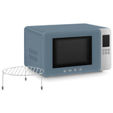 Microondas Smeg Con Grill Moc01sbmeu, 4 Fkt, 1900w, Azul Tormenta Mate