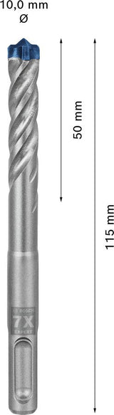 Broca Bosch Professional Expert  Sds-Plus-7x, Ø 10 Mm, Longitud Útil 50 Mm 2608900096
