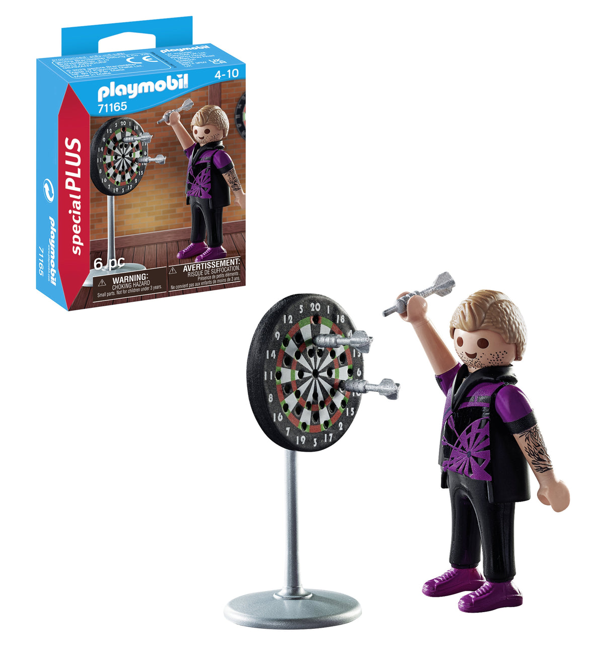 Playmobil 71165 Special Plus Jugador De Dardos Y Tablero De Dardos.