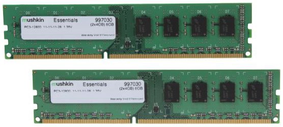 Memoria Ram Mushkin Essentials Dimm 8gb Ddr3 2 X 4 Gb 1600 Mhz