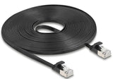 Delock Rj45 Flachband Cable De Red Stecker Zu Stecker Cat.6a U Ftp 7,5 M Schwarz