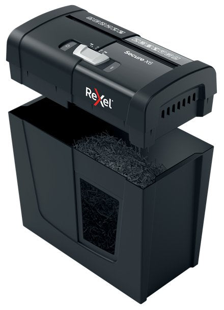 Rexel Secure X6 Destructora De Papel Corte En Particulas - Destruye Hasta 6 Hojas - 10l