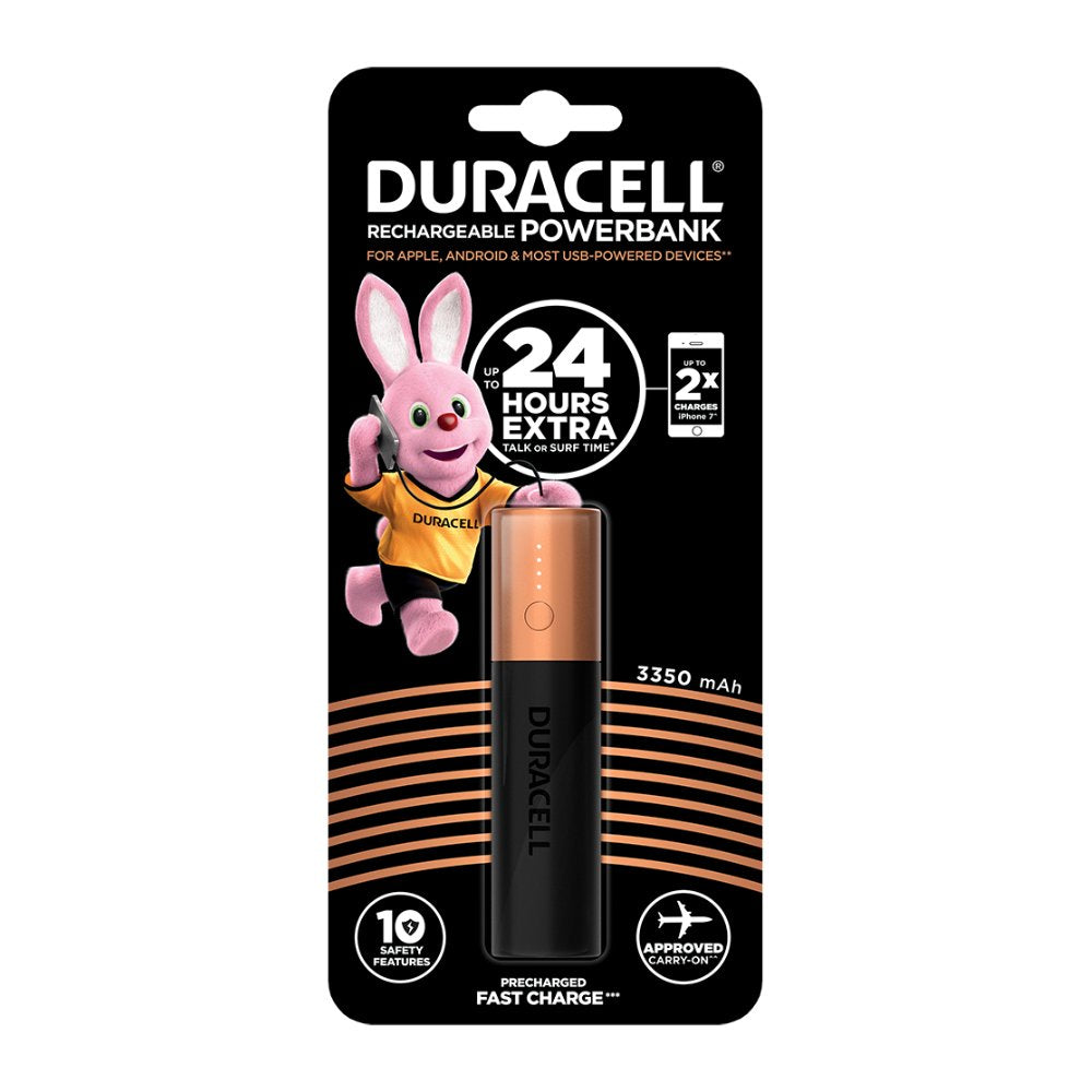 Duracell Power Bank 3.350mah 2.4a + Cable Microusb