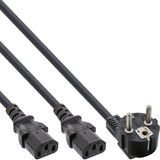 Cable Y De Alimentación De Ca Inline Tipo F Negro 1 M