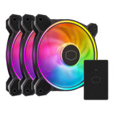 Pack De 3 Ventiladorados Cooler Master Masterfan Halo² 3in1 Rgb - 12cm (Negro)