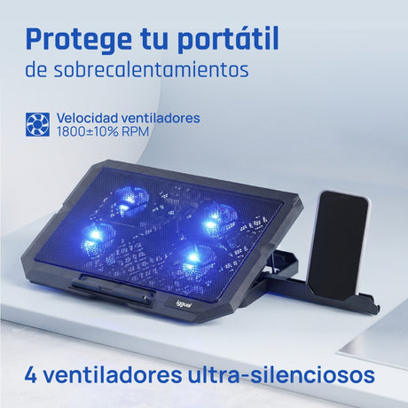 EAN 8435364319710 - iggual RP4V17 Soporte para ordenador portátil Negro 43,2 cm (17") imagen 2