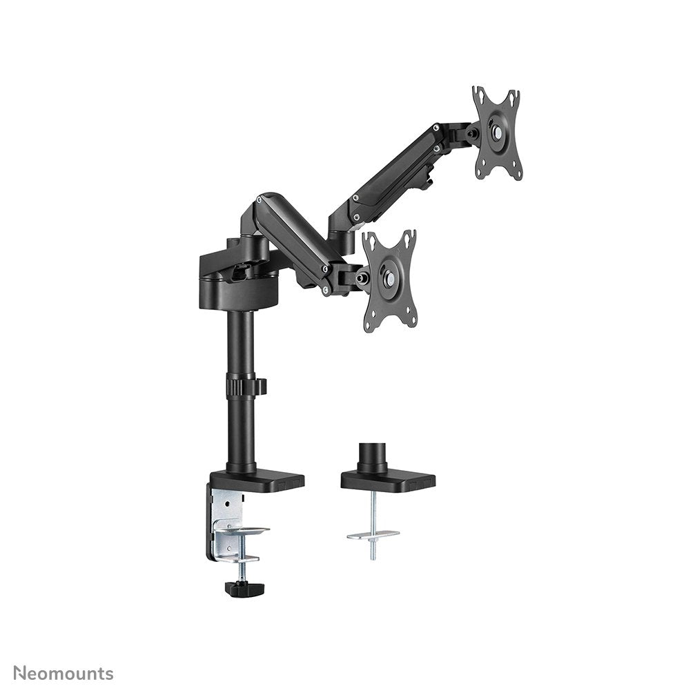 Neomounts Soporte De Escritorio De Movimiento Completo Para 2 Pantallas De 17-27" 7kg Ds70-750bl2