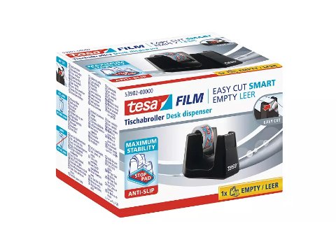 Tesa Dispensador De Sobremesa Easy Cut Smart Para Cinta Adhesiva Vacio Negro