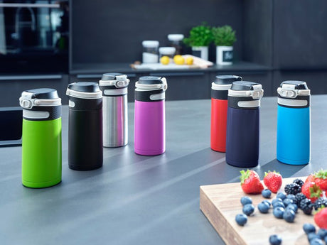 EAN 4006501032478 - Leifheit 03247 taza de viaje 350 ml Negro, Azul Acero inoxidable imagen 12
