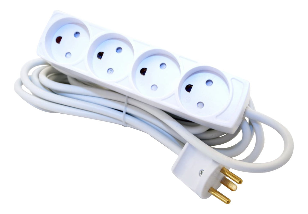 EAN 5703873229152 - Deltaco 8532126 base múltiple 5 m 4 salidas AC Blanco imagen 1