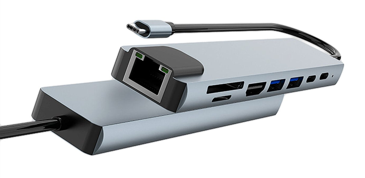 Mini Dock C81 Usb-C (2xusb3.0/Hdmi 4k/Usb-C Pd/Usb-C/1sd-Microsd/Rj45) Coolbox