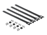 Delock 19? 1 He Organizador De Cables Panel Con 4 X Klett-Brida Para Cables Negro