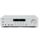 Amplificador Aiwa Amu-120bt Plata 2xcanales/Chasis Metal/2xout 60w/Bt 5.0/Usb/Sd Amu-120btsr